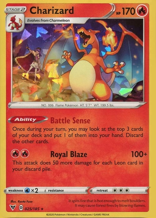 Vivid Voltage Charizard #25/185 Cracked Ice Holo